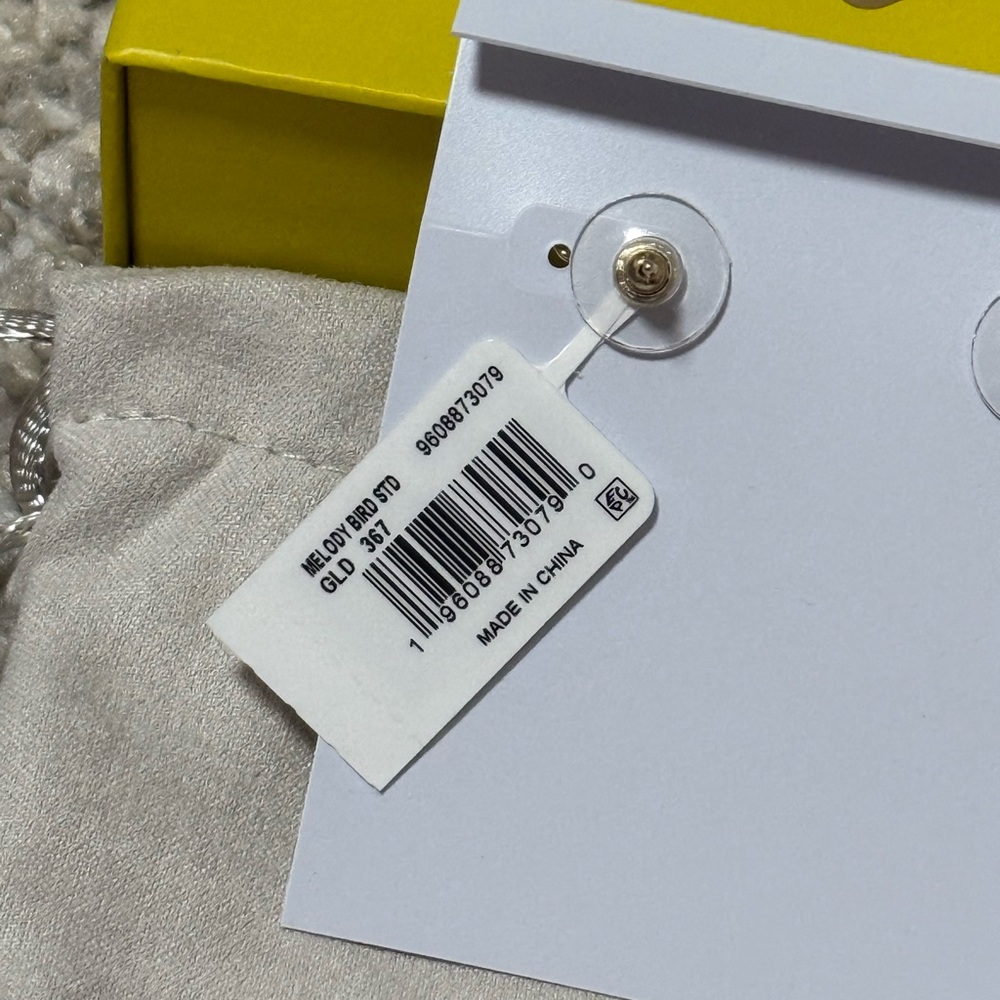 NWT Kendra Scott Melody Bird Gold Stud Earrings - Picture 7 of 7